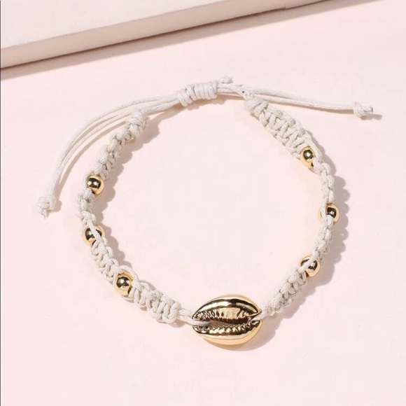 Braided Shell Anklet - Picture 2 of 3